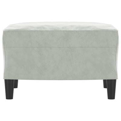 Footstool Light Grey 60x50x41 cm Velvet