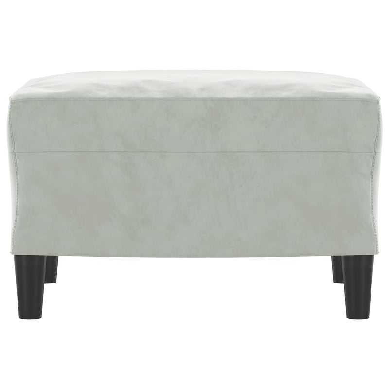 Footstool Light Grey 60x50x41 cm Velvet