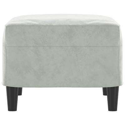 Footstool Light Grey 60x50x41 cm Velvet