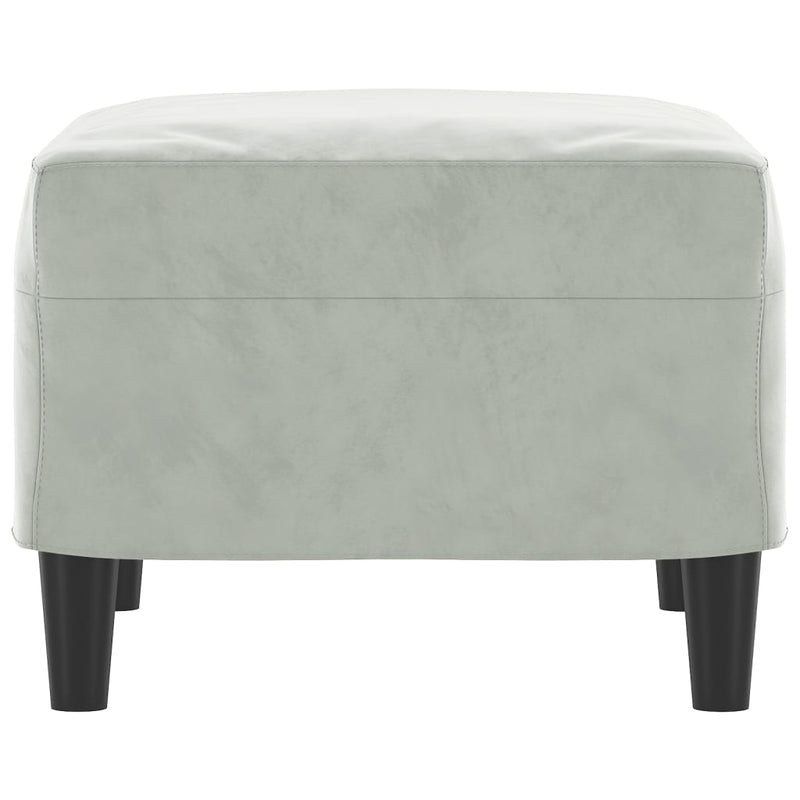 Footstool Light Grey 60x50x41 cm Velvet