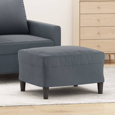 Footstool Dark Grey 60x50x41 cm Velvet