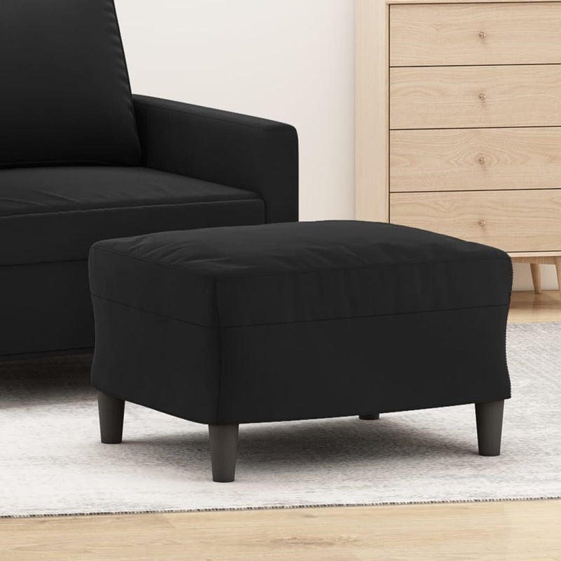 Footstool Black 60x50x41 cm Velvet