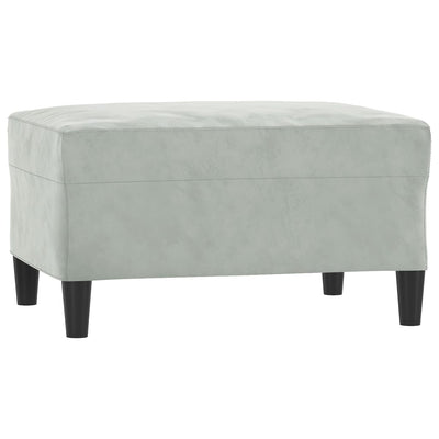 Footstool Light Grey 70x55x41 cm Velvet