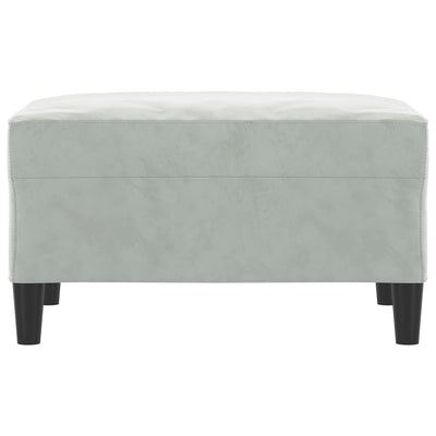 Footstool Light Grey 70x55x41 cm Velvet