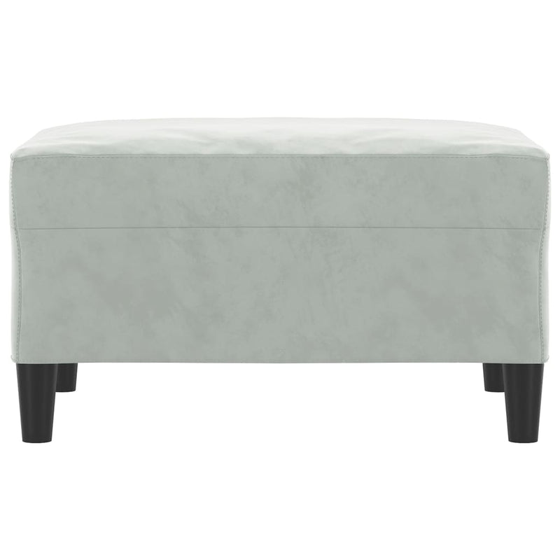 Footstool Light Grey 70x55x41 cm Velvet