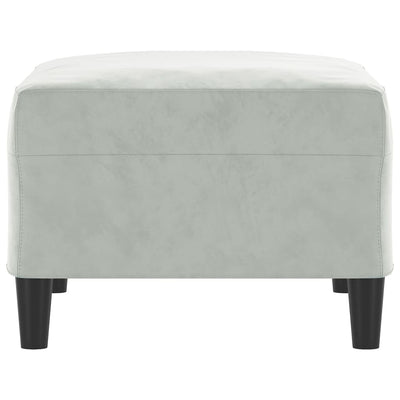 Footstool Light Grey 70x55x41 cm Velvet