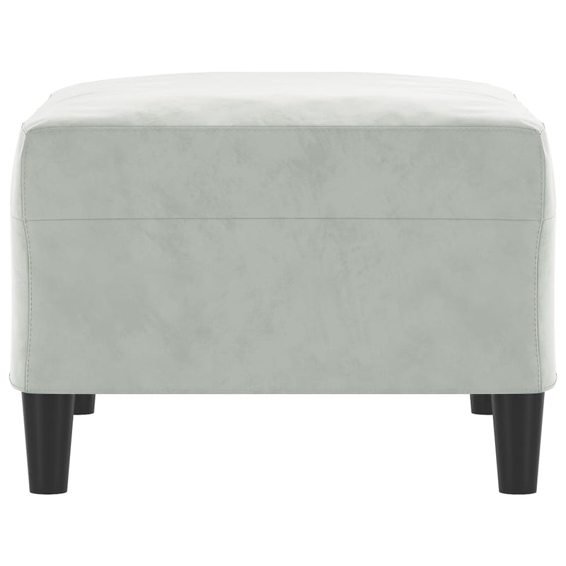 Footstool Light Grey 70x55x41 cm Velvet