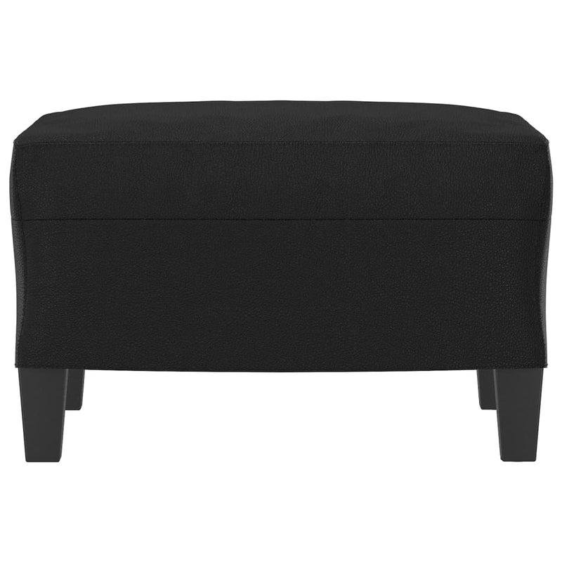 Footstool Black 60x50x41 cm Faux Leather