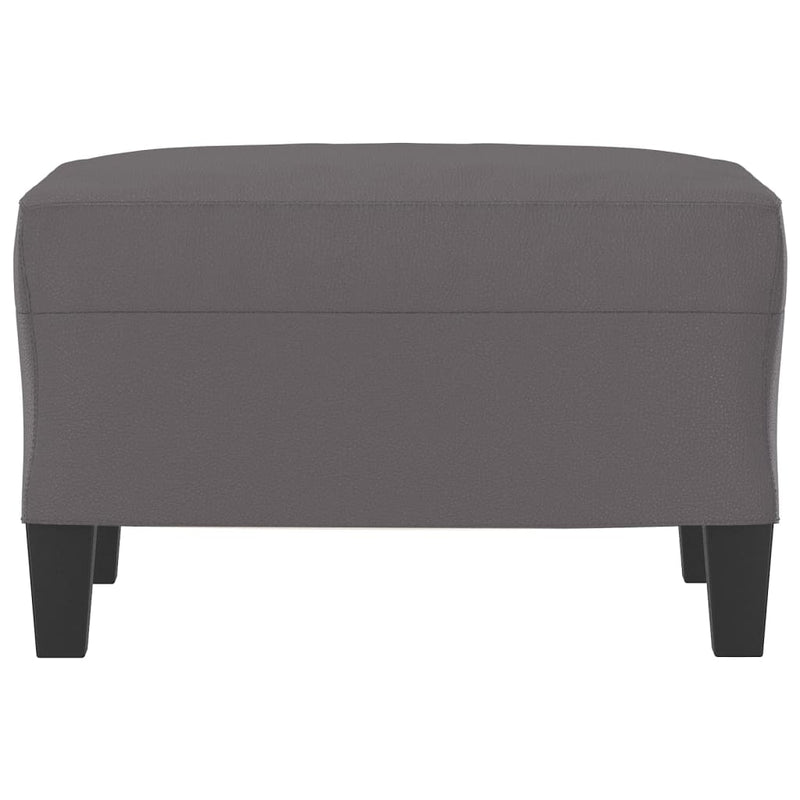 Footstool Grey 60x50x41 cm Faux Leather