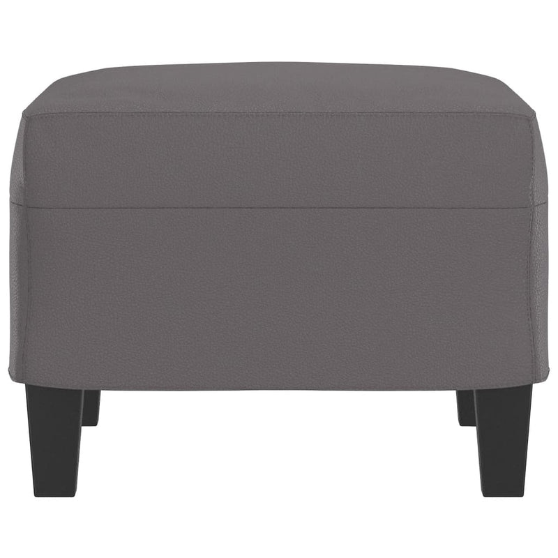 Footstool Grey 60x50x41 cm Faux Leather