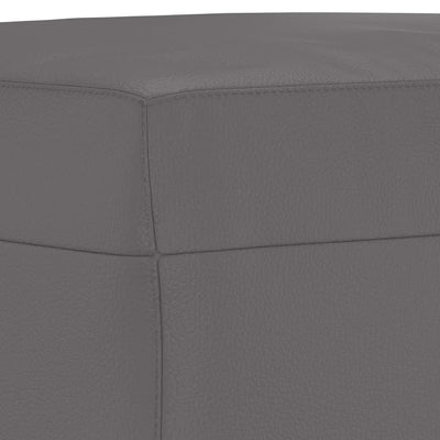 Footstool Grey 60x50x41 cm Faux Leather