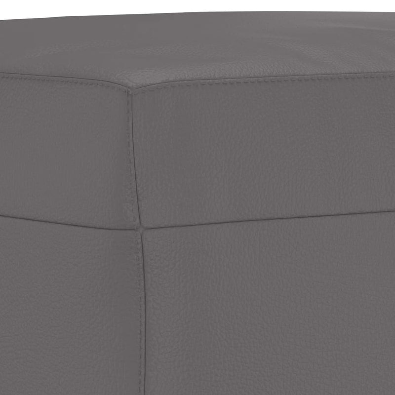 Footstool Grey 60x50x41 cm Faux Leather