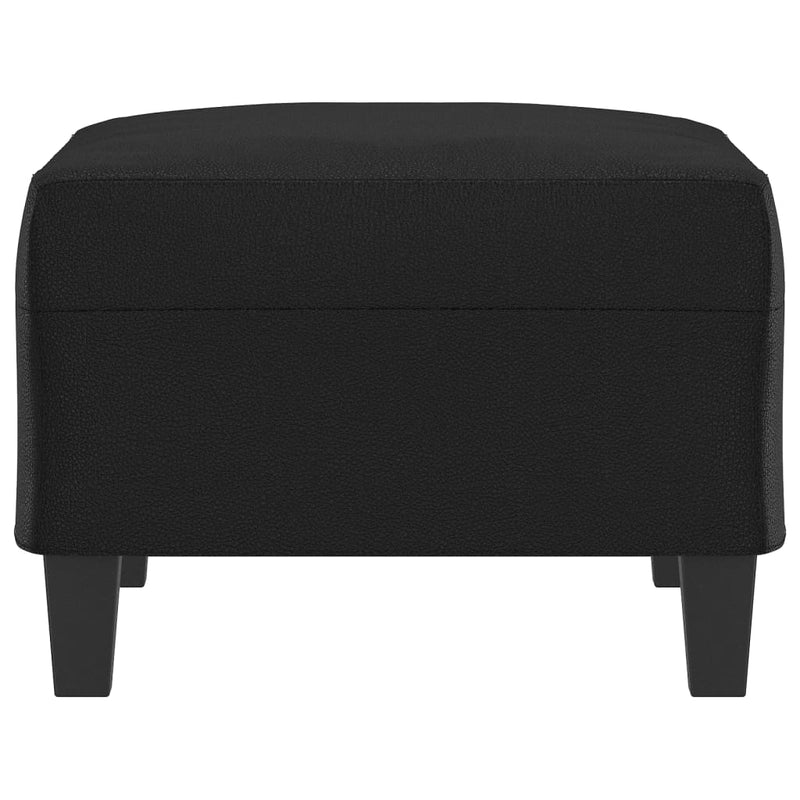 Footstool Black 70x55x41 cm Faux Leather