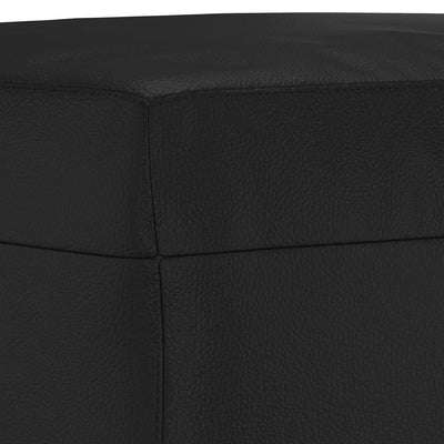 Footstool Black 70x55x41 cm Faux Leather