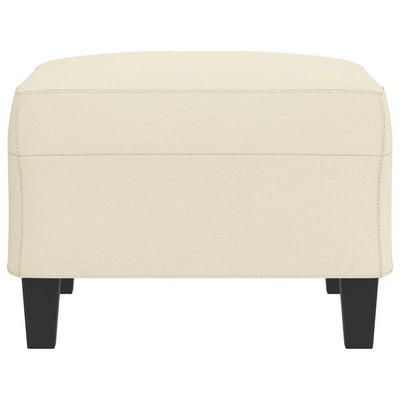 Footstool Cream 70x55x41 cm Faux Leather