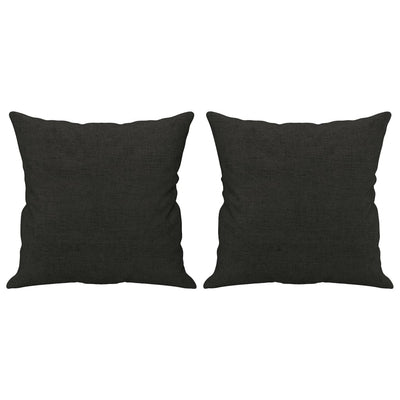 Throw Pillows 2 pcs Black 40x40 cm Fabric