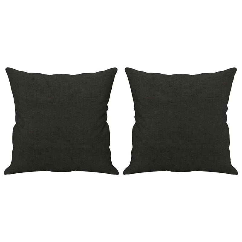 Throw Pillows 2 pcs Black 40x40 cm Fabric