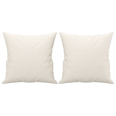 Throw Pillows 2 pcs Cream 40x40 cm Faux Leather