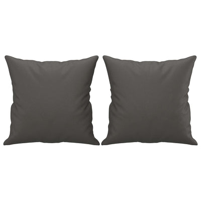 Throw Pillows 2 pcs Grey 40x40 cm Faux Leather