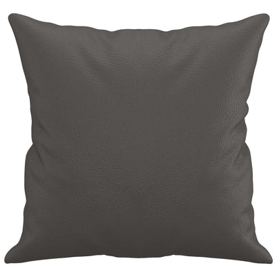 Throw Pillows 2 pcs Grey 40x40 cm Faux Leather