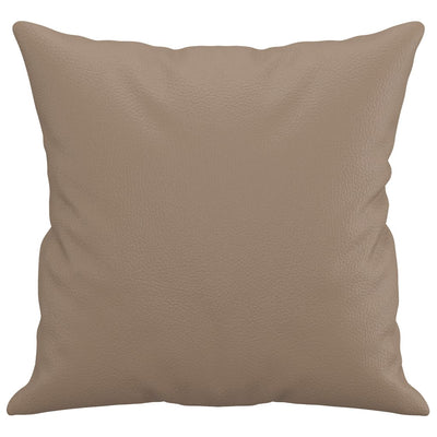 Throw Pillows 2 pcs Cappuccino 40x40 cm Faux Leather