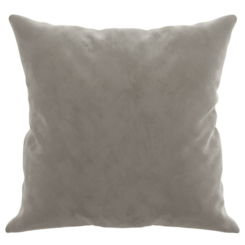 Throw Pillows 2 pcs Light Grey 40x40 cm Velvet