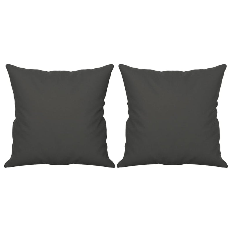 Throw Pillows 2 pcs Dark Grey 40x40 cm Microfibre Fabric