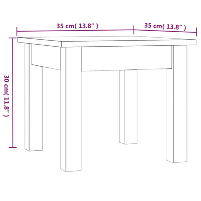 Coffee Table 35x35x30 cm Solid Wood Pine