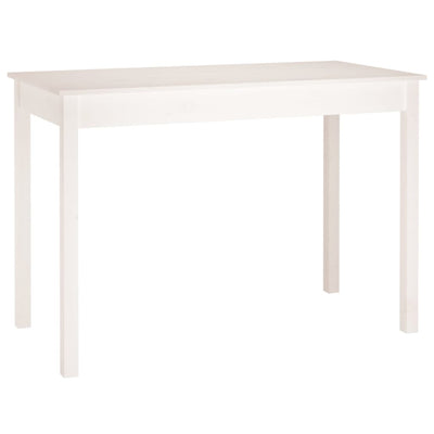 Dining Table White 110x55x75 cm Solid Wood Pine