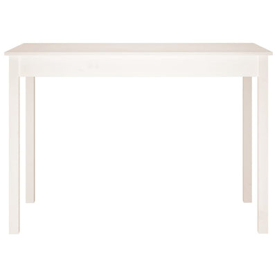 Dining Table White 110x55x75 cm Solid Wood Pine