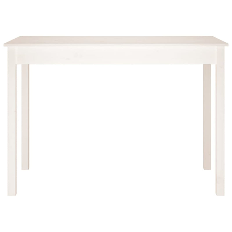 Dining Table White 110x55x75 cm Solid Wood Pine