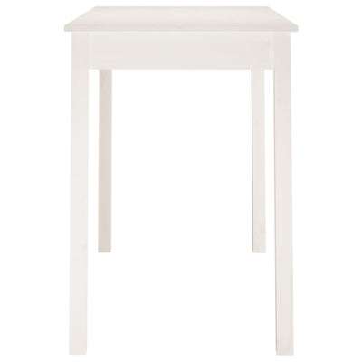 Dining Table White 110x55x75 cm Solid Wood Pine