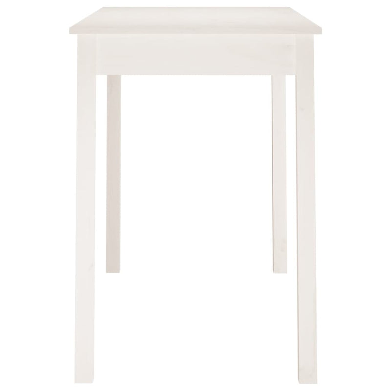 Dining Table White 110x55x75 cm Solid Wood Pine