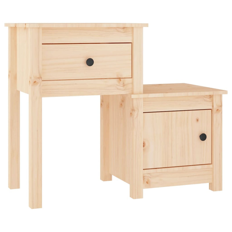 Bedside Cabinets 2 pcs 79.5x38x65.5 cm Solid Wood Pine