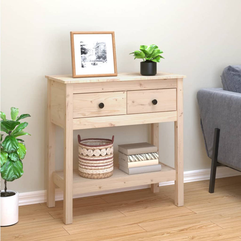 Console Table 75x35x75 cm Solid Wood Pine