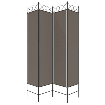 4-Panel Room Divider Anthracite 160x200 cm Fabric