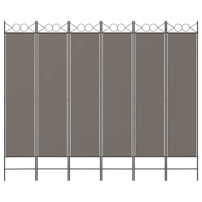 6-Panel Room Divider Anthracite 240x220 cm Fabric