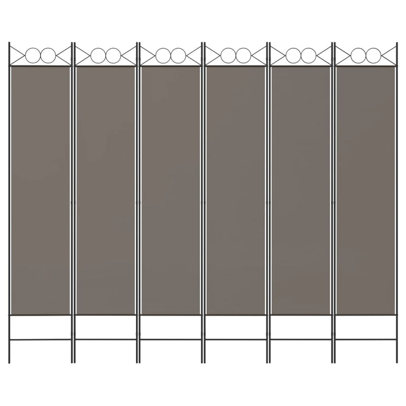 6-Panel Room Divider Anthracite 240x220 cm Fabric