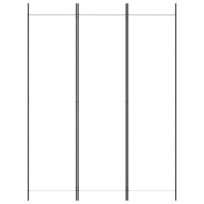 3-Panel Room Divider White 150x200 cm Fabric