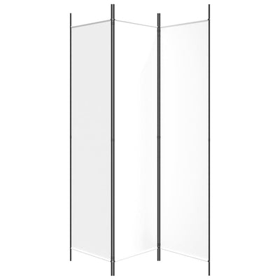 3-Panel Room Divider White 150x200 cm Fabric