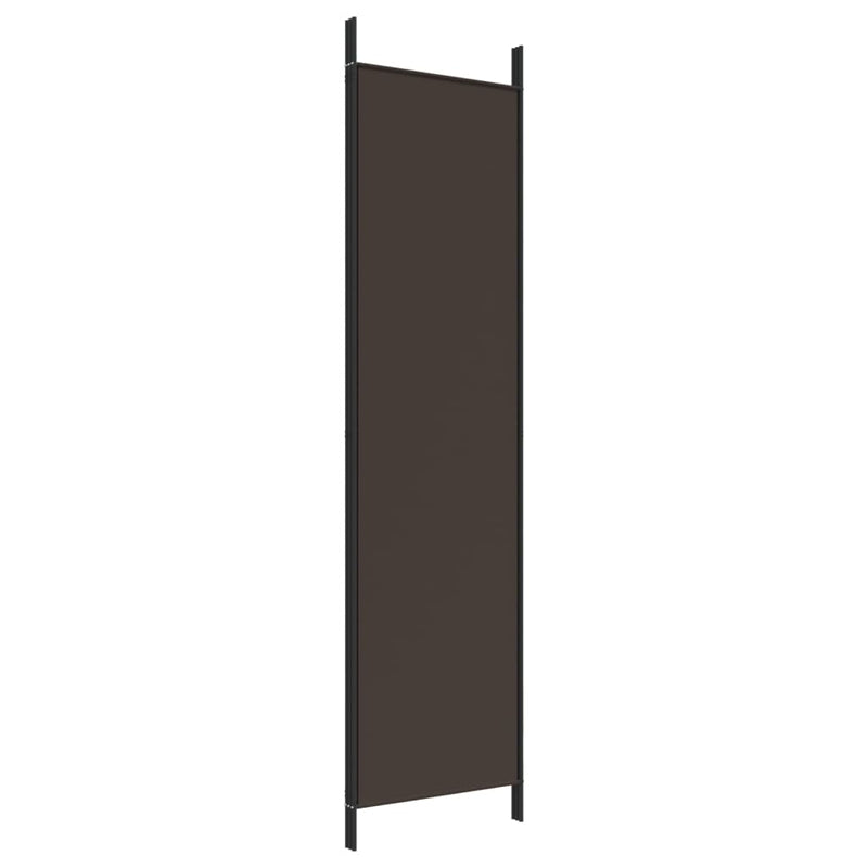 3-Panel Room Divider Brown 150x200 cm Fabric