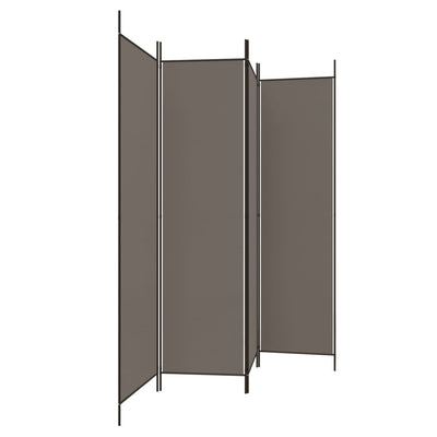 4-Panel Room Divider Anthracite 200x200 cm Fabric