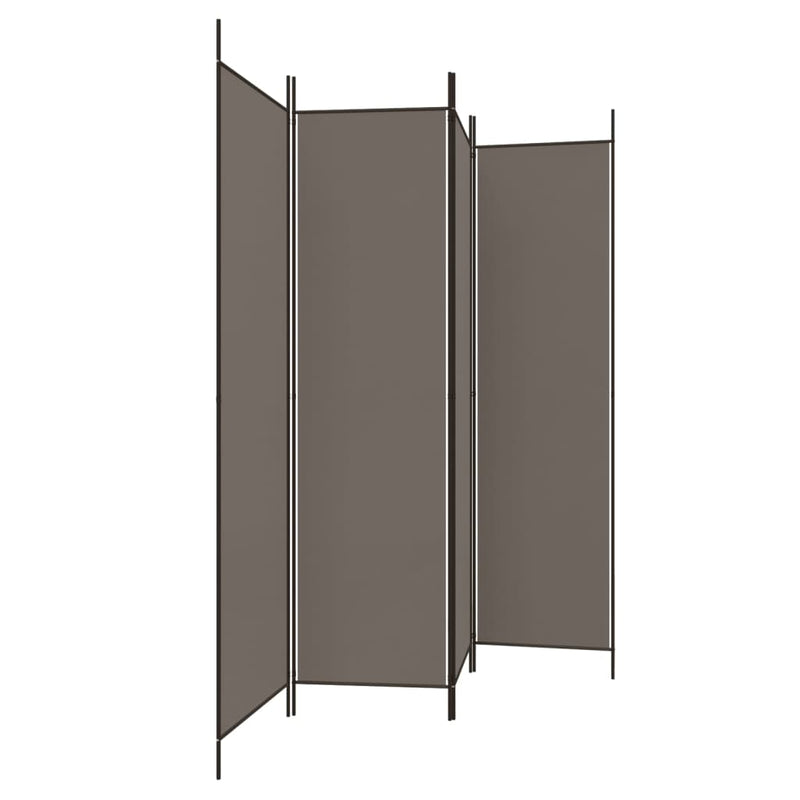 4-Panel Room Divider Anthracite 200x200 cm Fabric