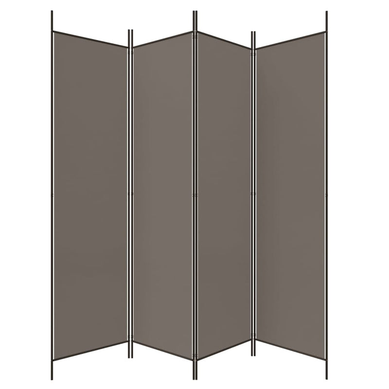 4-Panel Room Divider Anthracite 200x200 cm Fabric