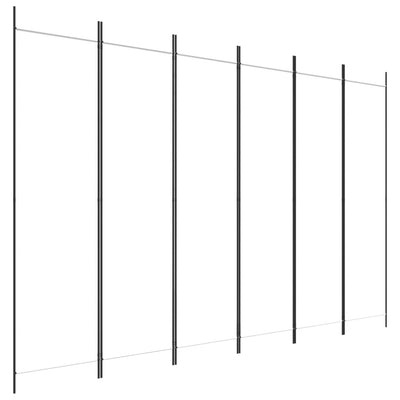 6-Panel Room Divider White 300x200 cm Fabric