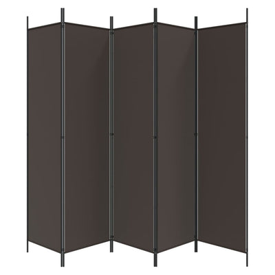 6-Panel Room Divider Brown 300x200 cm Fabric