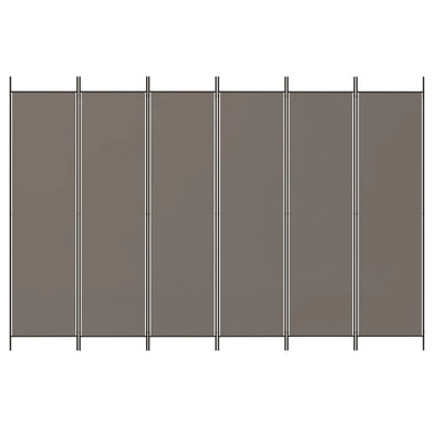 6-Panel Room Divider Anthracite 300x220 cm Fabric