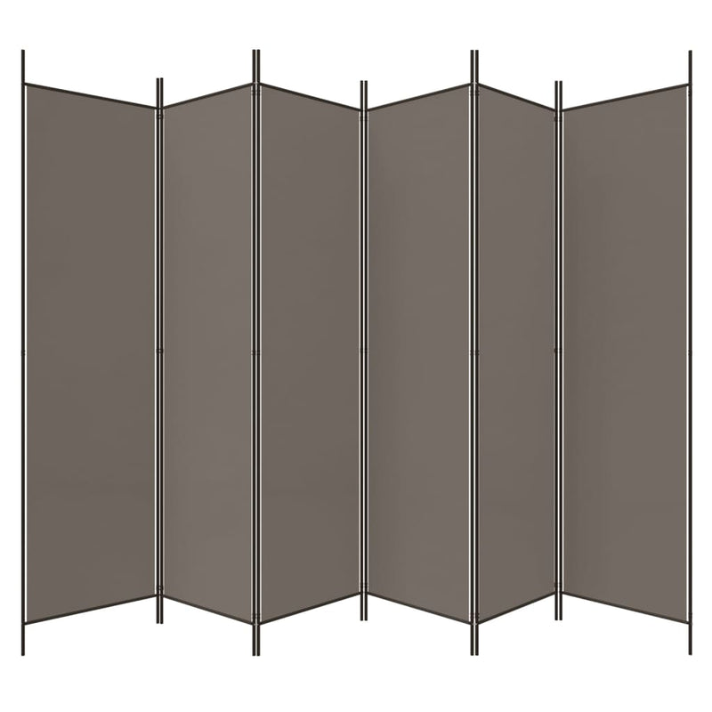 6-Panel Room Divider Anthracite 300x220 cm Fabric