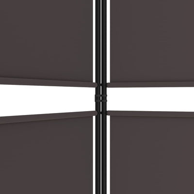 4-Panel Room Divider Brown 200x180 cm Fabric