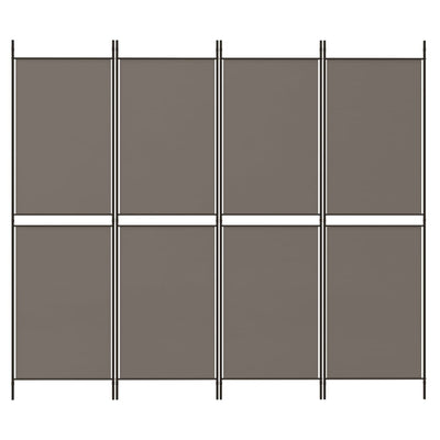 4-Panel Room Divider Anthracite 200x180 cm Fabric